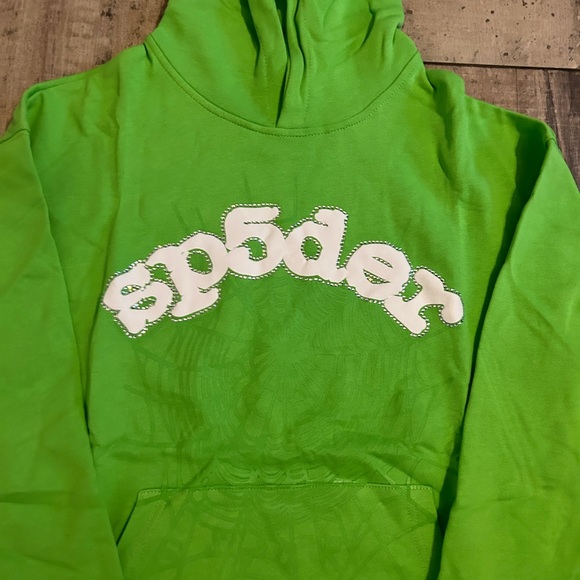 Sp5der Web Slime Green Hoodie Sweatshirt | Spider Worldwide - Picture 2 of 4